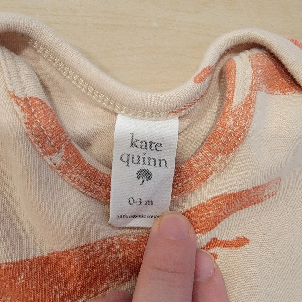 Kate Quinn 0-3 Month Fox Print Baby Sleep Knotted Gown - Picture 3 of 5